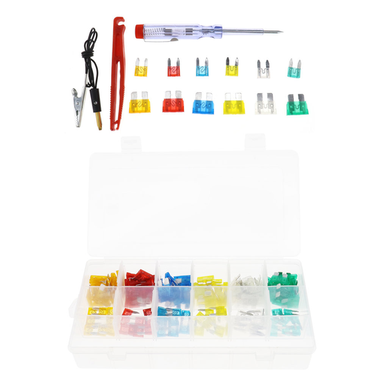150pcs 5-30A Assorted Car Fuse Auto Truck SUV Fuses Mini Blade Fuse Kits Set Box