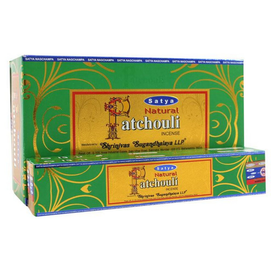 Satya Natural Patchouli Incense Sticks (Box Of 12 Packs)