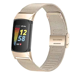 1 pcs Smart Watch Band for Fitbit Charge 5 Stainless Steel Smartwatch Strap Breathable Milanese Loop Replacement Wristband Lightinthebox