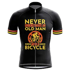 21Grams Men's Cycling Jersey Short Sleeve Bike Top with 3 Rear Pockets Mountain Bike MTB Road Bike Cycling Breathable Quick Dry Moisture Wicking Reflective Strips Black Gear Polyester Spandex Sports Lightinthebox