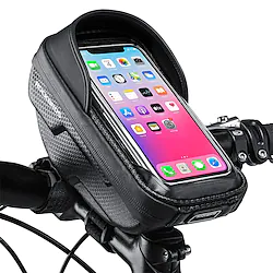 Bike Phone Mount Bag Bike Front Frame Handlebar Bag Waterproof Bike Phone Holder Case Bicycle Accessories Pouch Sensitive Touch Screen Compatible with iPhone 11 XS Max XR 8 Plus Below 6.5 Lightinthebox
