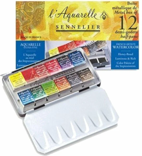 Sennelier Set of Watercolour Paints 12 pcs