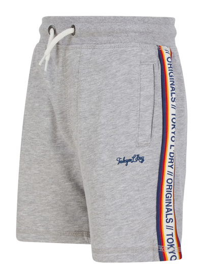 Jogger Shorts Boys Malibu Surf Brushback Fleece Jogger Shorts in Light Grey Marl - Kids / 5-6 Years - Tokyo Laundry