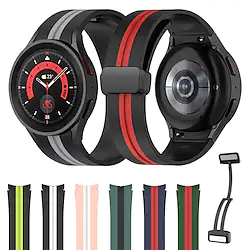 1 pcs Smart Watch Band for Samsung Galaxy Watch 5 40/44MM Watch 5 Pro 45MM Watch 4 Classic 42/46mm Watch 4 40/44mm Watch 3 41mm Watch 42mm 20mm Silicone Smartwatch Strap Adjustable Stretchy Breathable Lightinthebox