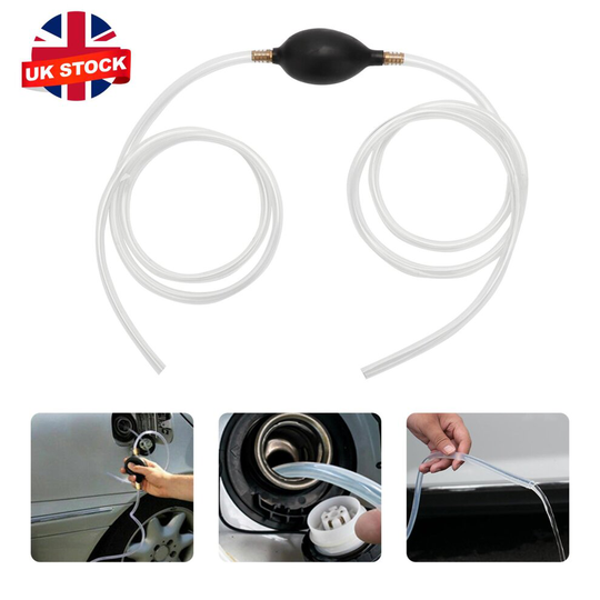 Hand Siphon Pump Petrol Diesel Oil Liquid Water Fuel Transfer Easy To Use Tool