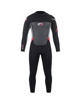 Osprey ORIGIN MENS LONG 5MM WETSUIT (BLACK/RED), Black/Red, Size S/34 Inch, Men