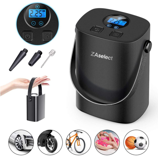 Tyre Inflator Electric Pump Portable with LCD Display & Flashlight