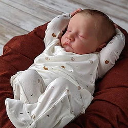 19 inch Reborn Baby DollFull Body Newborn Baby Doll Reborn Levi Soft Silicone Flexible 3D Skin Tone with Visible Veins Hand Paint Doll Lightinthebox