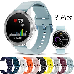 3 PCS Smart Watch Band for Garmin Fenix 7S / 6S / 5S / 5S Plus Approach S42 / S40 / S12/S62 Vivoactive 3 Forerunner 945/935/745 20mm 22mm Silicone Smartwatch Strap Elastic Breathable Sport Band Lightinthebox
