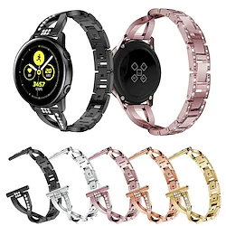 Smart Watch Band for Samsung Galaxy Huawei Garmin Watch 4 Classic 42/46mm Watch 4 40/44mm Samsung Galaxy Watch Active Stainless Steel Smartwatch Strap Luxury Glitter Shine Bling Diamond Metal Band Lightinthebox