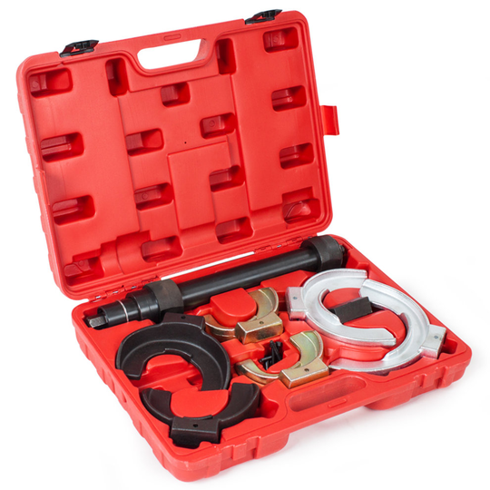 tectake Spring compressor set for McPherson struts - spring compressor, coil spring compressor, spring compressor tool - red