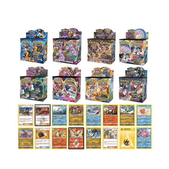 (TEAM UP) 324PCS Pokemon Booster Card Pack with Rare Cards