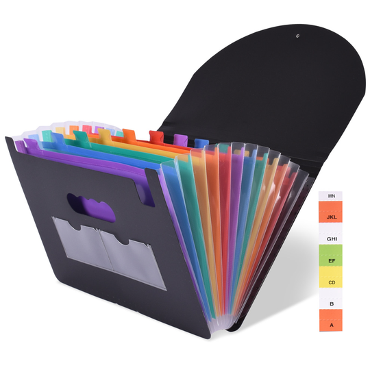 ASAB A4 13 Pocket Expanding File Folder Organiser Box File Wallet