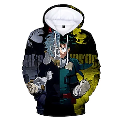 Inspired by My Hero Academia Shigaraki Tomura Hoodie Cartoon Manga Anime Front Pocket Graphic Hoodie For Men's Women's Unisex Adults' 3D Print 100% Polyester Lightinthebox