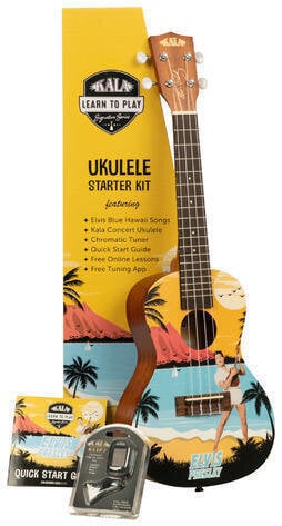 Kala Learn To Play Concert Ukulele Elvis Blue Hawaii