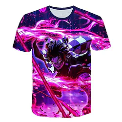 Inspired by Demon Slayer: Kimetsu no Yaiba Tomioka Giyuu T-shirt Cartoon Manga Anime Harajuku Graphic Kawaii T-shirt For Men's Women's Unisex Adults' 3D Print 100% Polyester Lightinthebox