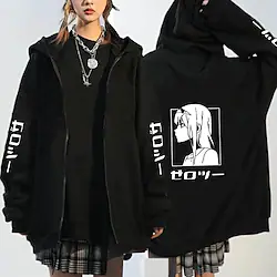 Inspired by Darling in the Franxx Zero Two 02 Cartoon Manga Back To School Anime Harajuku Graphic Kawaii Outerwear For Men's Women's Unisex Adults' Hot Stamping 100% Polyester Lightinthebox