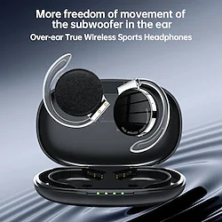 F2 TWS Earphone Wireless bluetooth Earhooks Portable Light Stereo Sports Earphones With Night Running Lights Lightinthebox