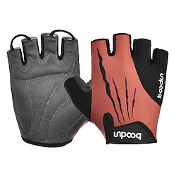 BOODUN Bike Gloves Cycling Gloves Fingerless Gloves Windproof Warm Breathable Quick Dry Sports Gloves Mountain Bike MTB Outdoor Exercise Cycling / Bike Lycra Red Grey for Adults' Lightinthebox