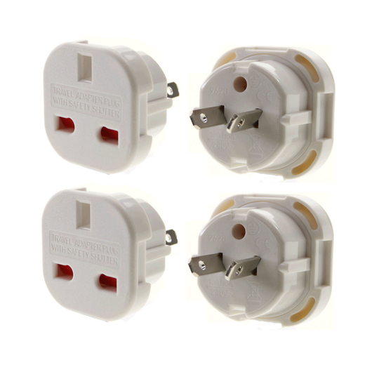 5x UK to AUS Australia New Zealand Tourist Travel Plug Power Mains Adaptor White