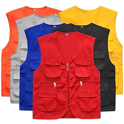 Men's Women's Fishing Vest Hiking Vest Sleeveless Vest / Gilet Jacket Top Outdoor Breathable Quick Dry Lightweight Multi Pockets Black Gray Yellow Hunting Fishing Climbing Lightinthebox