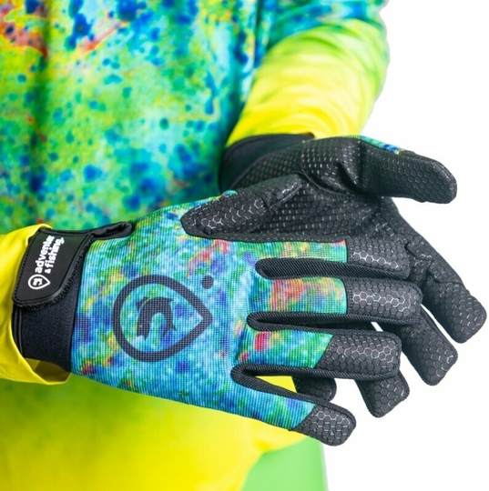 Adventer & fishing Gloves Saltwater Long Gloves Mahi Mahi L-XL