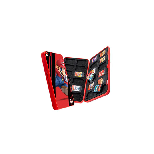 QKILL Portable 24 Game Cards Case Switch Game Card Case Compatible with Nintendo Switch - 24 Slots Game Storage Box Holders (Red)