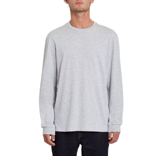Volcom Iconic Stone Long Sleeve T-Shirt - Heather Grey