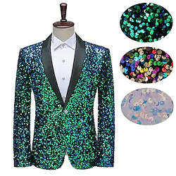 Hippie Disco Disco 1980s Coat Masquerade Men's Costume Vintage Cosplay Event / Party Festival Long Sleeve Coat / Sequin Lightinthebox