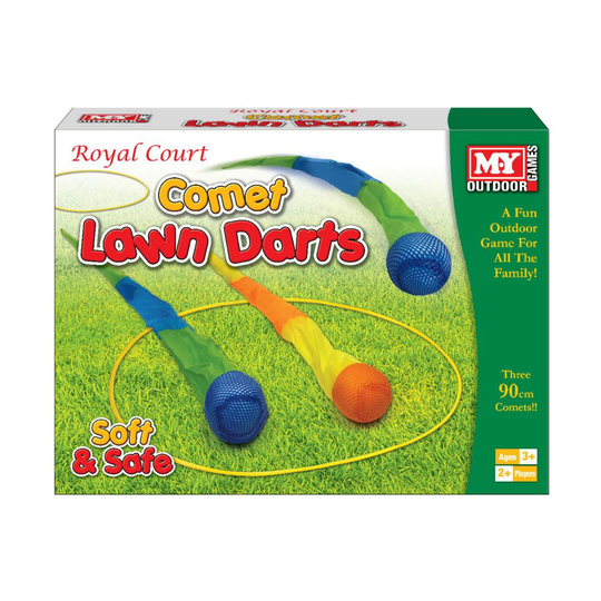 M.Y Comet Lawn Darts In Colour Box Outdoor Garden Family Game