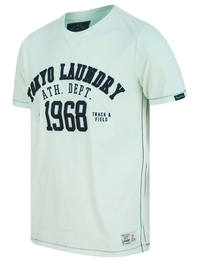 T-Shirts Larkers Motif Cotton Jersey T-Shirt in Hint Of Mint - Tokyo Laundry / S - Tokyo Laundry