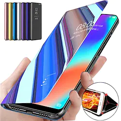 Mirror Phone Case For Samsung Galaxy A23 S22 Ultra Plus S21 S20 FE A72 A52 A42 A32 Note 20 with Stand Mirror Flip Full Body Cases Back Leather Lightinthebox
