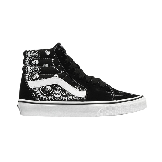 Vans Sk8-Hi High Top Trainers - (Bandana) Black/True White