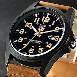 Brand Sport Military Watches Fashion Casual Quartz Watch Leather Analog Men Luxury Wristwatch Quartz Watch for Men's Men Analog Quartz Casual Classic Lightinthebox