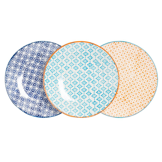 Patterned Dessert Side Wedding Porcelain Kitchen Plates - 3 Designs - 180mm x6