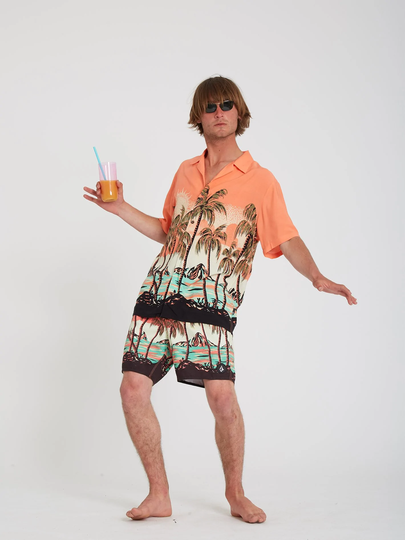 Men's Volcom Novelty Trunk 17" Boardshort - LIVING CORAL