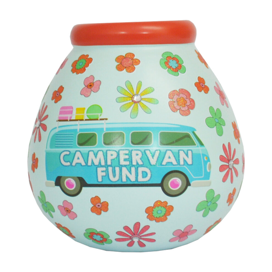 Campervan Fund Retro Money Pot Of Dreams Save Up & Smash Money Box Gift