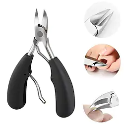 5pc Toenail Clippers, Medical Grade Toe Nail Trimmer, Nail Clippers for Thick Nails or Ingrown Toenail Tool, Stainless Steel Sharp Pedicure Toe Nail Clippers Adult, with Easy-to-Grip Rubber Handle Lightinthebox