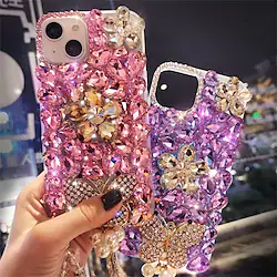 Phone Case For Apple Classic Series iPhone 14 Pro Max iPhone 14 Pro iPhone 14 Plus iPhone 14 iPhone 13 Pro Max 12 Mini 11 X XR XS Max 8 7 Bumper Frame Rhinestone Full Body Protective Crystal Diamond Lightinthebox