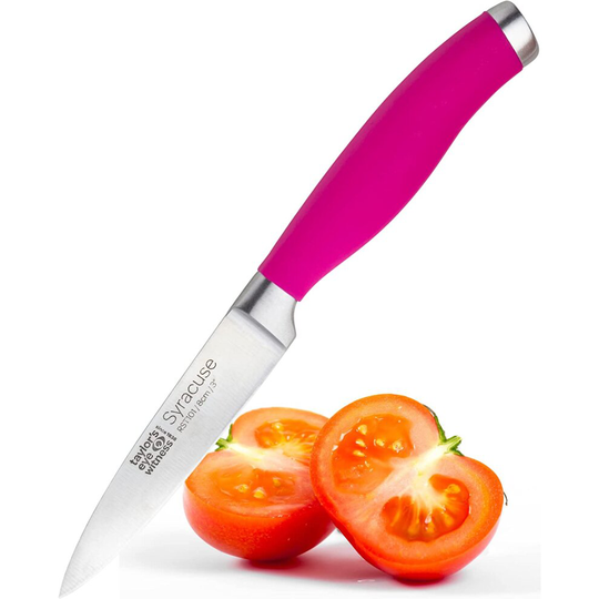 (8cm Paring Knife, Pink) Taylors Eye Witness Syracuse All Purpose Kitchen Knife - Professional 13cm/5" Cutting Edge, Multi Use. Ultra Fine Blade, Prec