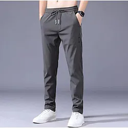 Men's Hiking Pants Trousers Summer Outdoor Breathable Quick Dry Lightweight Sweat wicking Pants / Trousers Bottoms Drawstring Elastic Waist Black 1 dark grey 1 Fishing Climbing Beach M L XL 2XL 3XL Lightinthebox