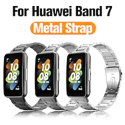 1 PCS Smart Watch Band Compatible with Huawei Huawei Band 7 Smartwatch Strap Waterproof Luxury Breathable Metal Band Replacement Wristband Lightinthebox