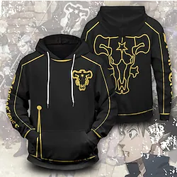 Inspired by Black Clover Asta Hoodie Cartoon Manga Anime Front Pocket Graphic Hoodie For Men's Women's Unisex Adults' 3D Print 100% Polyester Lightinthebox