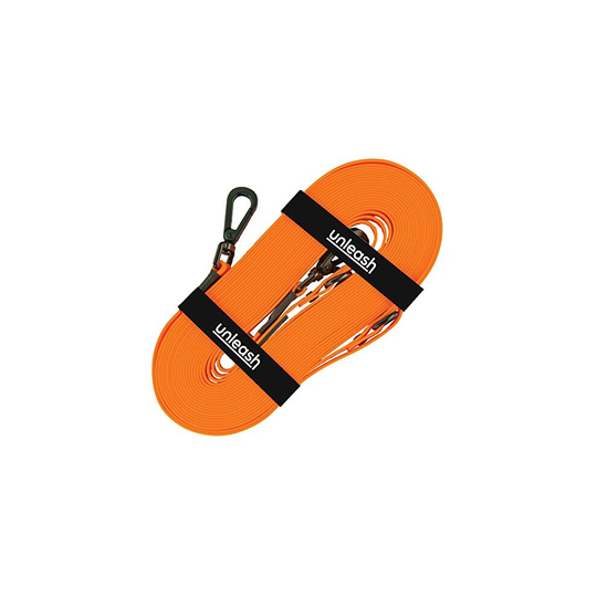 Unleash BioThane Long Line |Training Lead for Dogs - Waterproof, Durable, Double Clasps, Strong Long Leads for Dog Training, BioThane Long Line