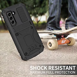 Phone Case For Samsung Galaxy Full Body Case S22 Ultra Plus FE S21 A32 Note 20 Ultra Full Body Protective Dustproof Military Grade Protection Armor Metal Silicone Lightinthebox