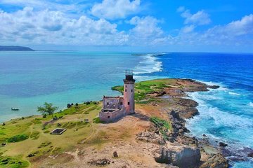 Visit of Ile aux cerfs, Grse Waterfall, Lighthouse island, snorkeling and lunch