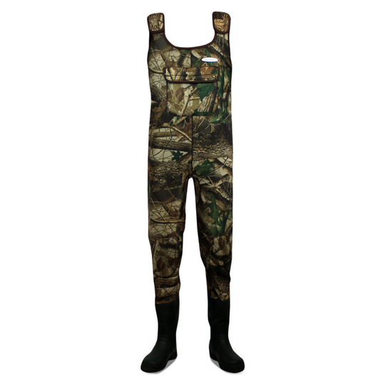(UK11 EU45, Camo) Dirt Boot 100% Waterproof Neoprene Chest Waders