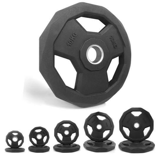 (2.5Kg x 2) Olympic Rubber Barbell Weight Plates Tri Grip TnP