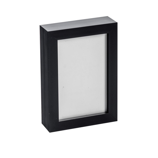 Box Picture Frame Deep 3D Photo Display 4x6 Inch Standing Hanging Black