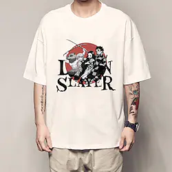 Inspired by Demon Slayer: Kimetsu no Yaiba Kamado Nezuko Kamado Tanjiro T-shirt Cartoon Manga Anime Classic Street Style T-shirt For Men's Women's Unisex Adults' Hot Stamping 100% Polyester Lightinthebox